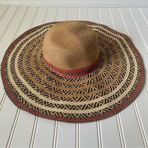 Echo | Women's Boho Beachy Adjustable Floppy Sunhat 100% Paper Beach Vacation